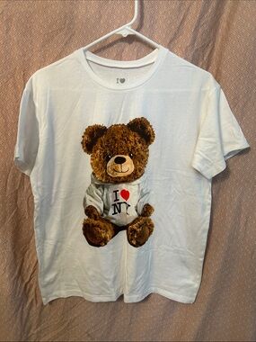 I Love NY T-shirt White XL